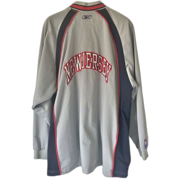 Vintage NBA New Jersey NETS Reebok Warmup Jacket Sz 2XL Basketball Fans Apparel - Picture 12 of 13